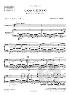 Concerto M. Gauche 2 Pianos von Maurice Ravel 