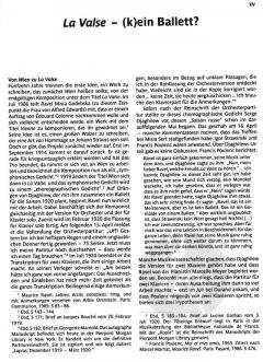 La Valse. Poeme Choregraphique pour Orchestre Tran von Maurice Ravel 