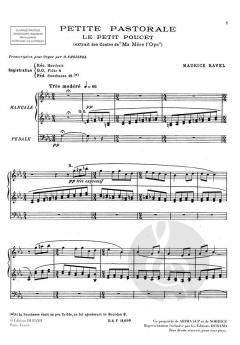 Petite Pastorale Orgue (Ma Mere L'oye) (Rev. Chois von Maurice Ravel 
