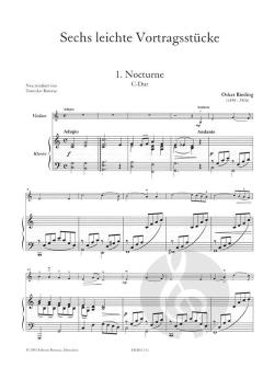 6 leichte Vortragsstücke von Oskar Rieding 