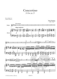 Concertino D-dur Op. 25 von Oskar Rieding 