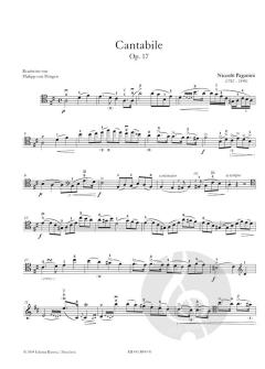 Cantabile Op. 17 von Niccolò Paganini 