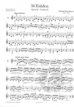 36 Etüden op. 20 von Heinrich Ernst Kayser 