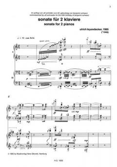 Sonate von Ulrich Leyendecker für 2 Klaviere im Alle Noten Shop kaufen (Partitur)