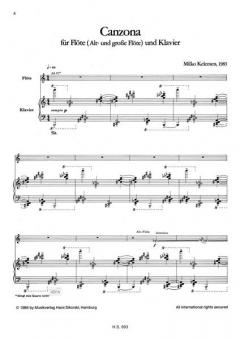Canzona von Milko Kelemen für Flöte und Klavier im Alle Noten Shop kaufen