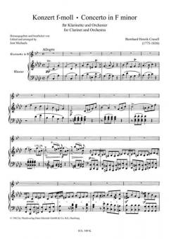 Konzert f-Moll op. 5 von Bernhard Henrik Crusell für Klarinette und Orchester im Alle Noten Shop kaufen
