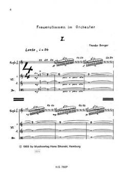 Frauenstimmen im Orchester von Theodor Berger im Alle Noten Shop kaufen (Partitur)