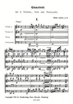 Streichquartett op. 35 von Walter Jentsch im Alle Noten Shop kaufen (Partitur)
