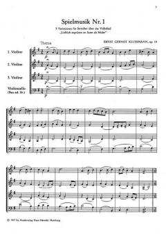 Spielmusik Nr. 1 op. 19 von Ernst G Klussmann 