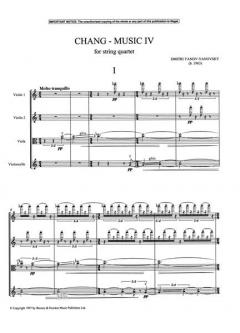 Chang-Music IV von Dmitri Yanov-Yanovsky für Streichquartett im Alle Noten Shop kaufen