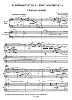 Klavierkonzert Nr. 4 von Rodion Konstantinowitsch Schtschedrin für Klavier und Orchester im Alle Noten Shop kaufen