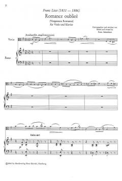 Romance oubliée von Franz Liszt für Viola und Klavier im Alle Noten Shop kaufen