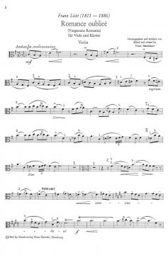 Romance oubliée von Franz Liszt für Viola und Klavier im Alle Noten Shop kaufen