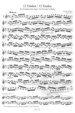 12 Etüden von Johannes Brahms für Trompete oder Horn im Alle Noten Shop kaufen