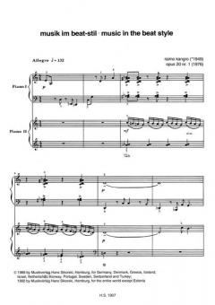 3 Stücke op. 20 von Raimo Kangro für 2 Klaviere vierhändig im Alle Noten Shop kaufen