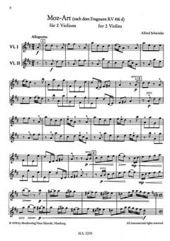 Präludium in memoriam Dmitri Schostakowitsch / Moz-Art von Alfred Schnittke für 2 Violinen im Alle Noten Shop kaufen (Partitur)