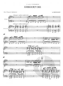 Concertino for Piano and Orchestra von Arthur Honegger für 2 Klaviere im Alle Noten Shop kaufen