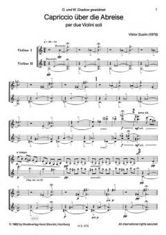 Capriccio über die Abreise per due violini soli von Viktor Suslin im Alle Noten Shop kaufen (Partitur)