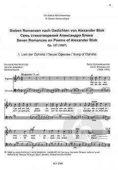 7 Romanzen op. 127 (Dmitri Schostakowitsch) 