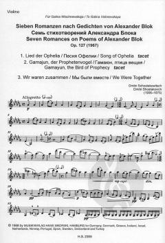 7 Romanzen op. 127 (Dmitri Schostakowitsch) 