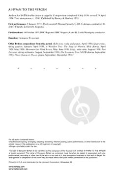A Hymn To The Virgin (Benjamin Britten) 