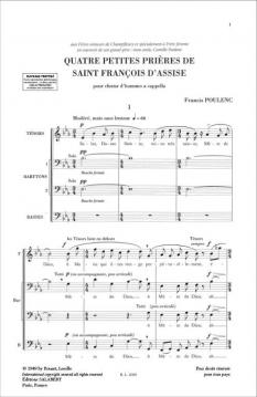 Quatre petites prières de Saint Francoise d'Assise (Francis Poulenc) 