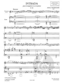 Intrada Trompette/Piano von Arthur Honegger im Alle Noten Shop kaufen