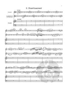 Suite Op.157 B pour Violon, Clarinette et Piano (Darius Milhaud) 