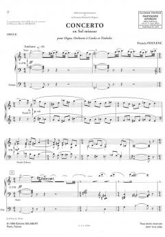 Concerto en sol mineur von Francis Poulenc 