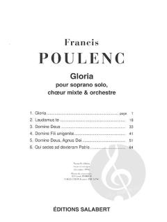 Gloria Pour Soprano Solo, Choeur Mixte et Orchest von Francis Poulenc im Alle Noten Shop kaufen (Partitur)