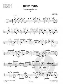 Rebonds Pour Percussion Solo (Iannis Xenakis) 