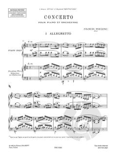 Concerto pour Piano et Orchestre von Francis Poulenc 