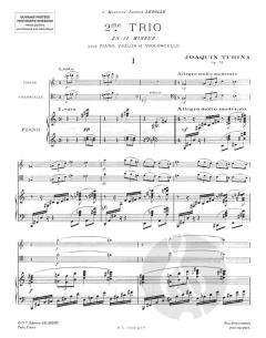 Trio Nr. 2 Op. 76 en Si Min. Violon (Joaquin Turina) 