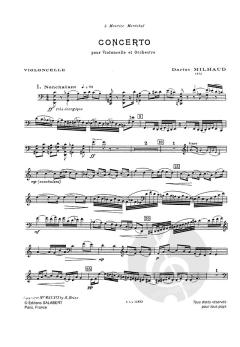 Concerto pour Violoncelle et Orchestre von Darius Milhaud im Alle Noten Shop kaufen