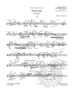 Folios Guitare von Toru Takemitsu 
