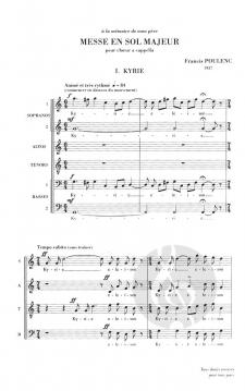 Messe En Sol Majeur pour Choeur Mixte a Cappella (Francis Poulenc) 