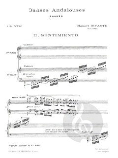 Danses Andalouses pour Deux Pianos II. Sentimient von Manuel Infante für 2 Klaviere im Alle Noten Shop kaufen