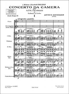 Concerto da Camera Partition Flute Cor-Ang. et Orchestre von Arthur Honegger im Alle Noten Shop kaufen