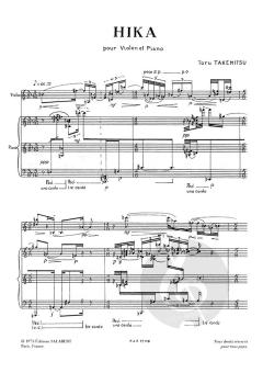 Hika pour Violon et Piano von Toru Takemitsu 