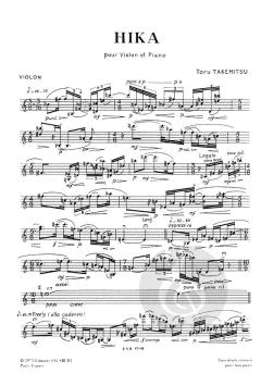 Hika pour Violon et Piano von Toru Takemitsu 