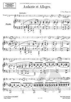 Andante et Allegro Pour Cornet a Pistons En Sib E von Joseph Guy Ropartz 