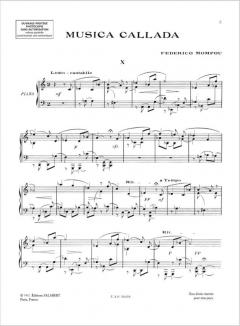 Musica Callada 2eme Cahier Piano von Federico Mompou 