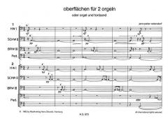 Oberflächen von Jens-Peter Ostendorf für 2 Orgeln oder Orgel und Tonband im Alle Noten Shop kaufen (Partitur)