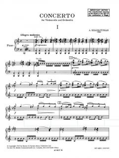 Konzert für Violoncello und Orchester von Aram Chatschaturjan im Alle Noten Shop kaufen