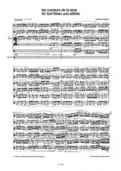 Les couleurs de la pluie von Manfred Trojahn für 5 Flöten und Altflöte im Alle Noten Shop kaufen (Stimmensatz)