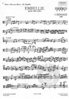 Embellie Alto Seul von Iannis Xenakis 