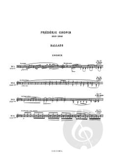 Ballads Op.23, 38, 47, 52 von Frédéric Chopin 