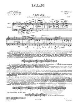 Ballads Op.23, 38, 47, 52 von Frédéric Chopin 