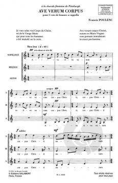 Ave Verum Corpus Choeur (Francis Poulenc) 
