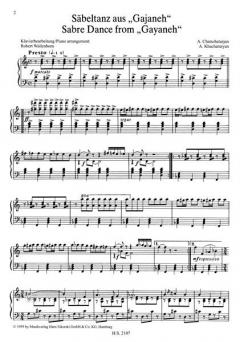 Säbeltanz aus dem Ballett Gajaneh von Aram Chatschaturjan für Klavier im Alle Noten Shop kaufen